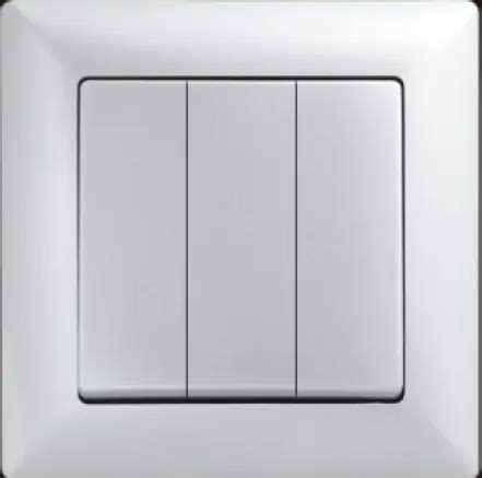Выключатель трехклавишный Gunsan Visage серебро (ID#2091745727), цена ...