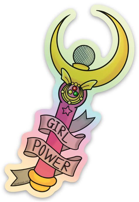 Magical Girl Wand Holographic Sticker Pint Sized Witchery