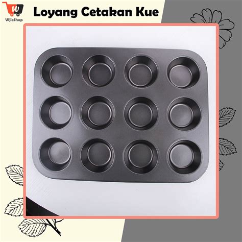 Jual Loyang Cupcake Muffin Lubang Anti Lengket Cetakan Kue