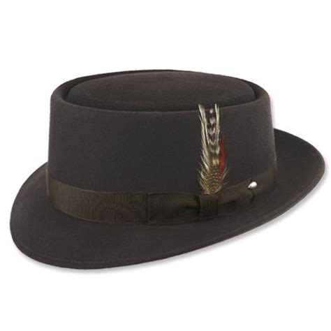 Stingy Brim Hats Brown Wool Felt Porkpie Style | Hats for men, Hats ...