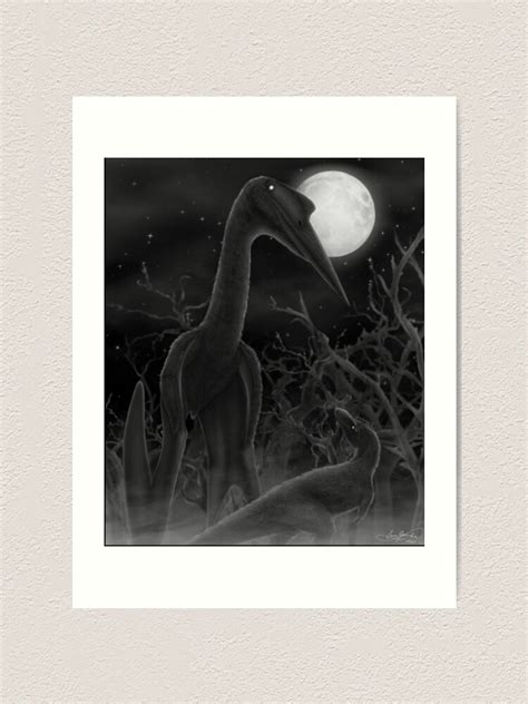 Scary Scene With Quetzalcoatlus And Tyrannosaurus Rex Art Print For