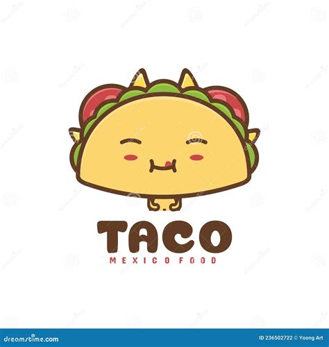 Cute Taco Characters Stock Vector Illustration Of Meat