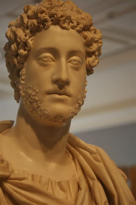 A Close Up Of A Statue Of A Man With Curly Hair