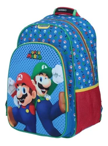 Mochila Chenson Grande Mario Luigi Azul Termoformado D Mercadolibre