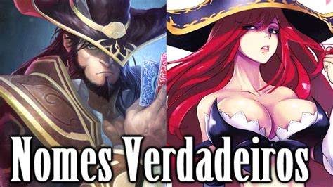 Os Verdadeiros NOMES Dos Personagens De League Of Legends YouTube