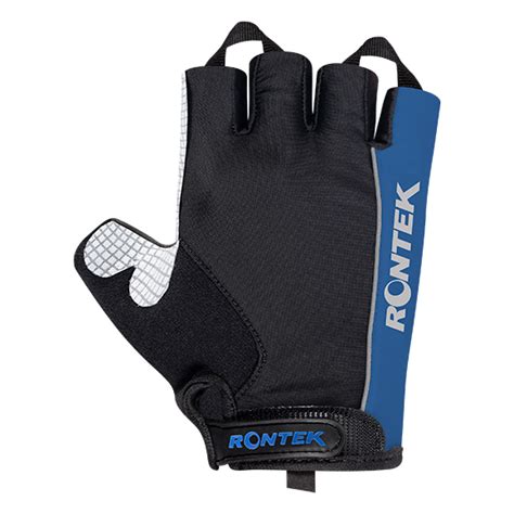 Luva Para Ciclismo RONTEK RT 22 Dedo Curto Preto Azul M Sta Bikes