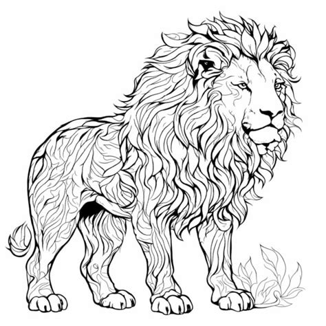 Download Lion Adult Coloring Page Coloring Pages Online Creative Fabrica