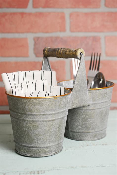 Double Bucket Utensil Holder