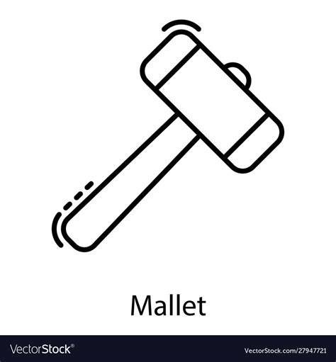 Mallet Royalty Free Vector Image Vectorstock