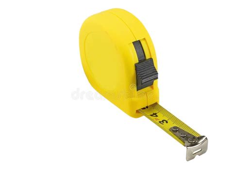 Yellow Tape Measure Isolated On White Stock Photo Image Of