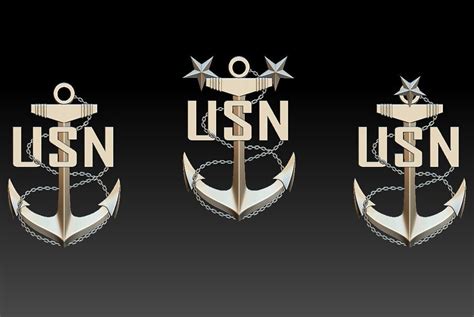 Set Of 3d Model For Cnc Usn Anchor Etsy