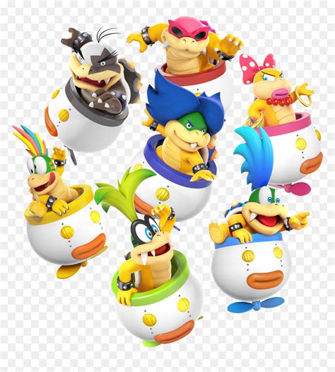 Koopalings And Bowser Jr Smash - Super Smash Bros Larry Koopa, HD Png ...