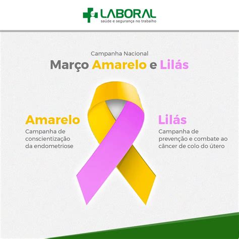 Campanha Março Amarelo e Lilás 2023 Laboral