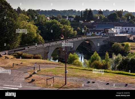 Ancient Bridge Over The River Gave D Oloron At The Town Of Navarrenx In