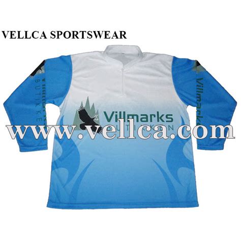 Wholesale Sublimated Cheap Custom Fishing Wear Jerseys Vellca