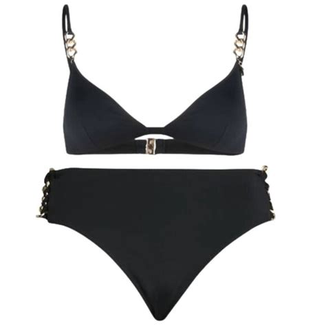 Stella McCartney Swim Stella Mccartney Chainlink Triangle Top Falabella Chain Bikini Piece