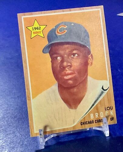 1962 TOPPS 387 LOU BROCK STAR ROOKIE NM MINT BEAUTY EBay