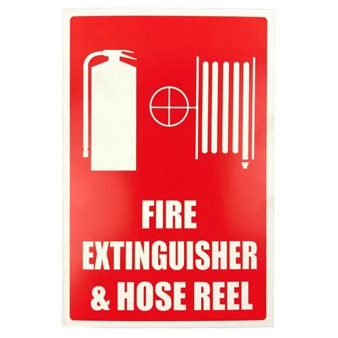 Loc Sign Pvc Ext And Fire Hose Reel 150mm W X 225mm H Awfs