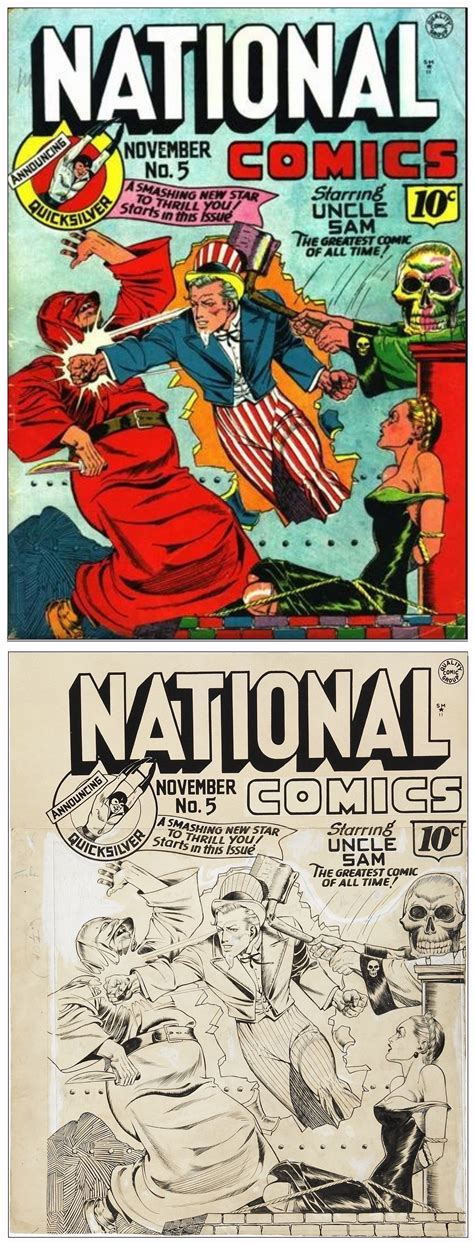 Lou Fine National Comics 5 Nov 1940 Quality Comics Cover By