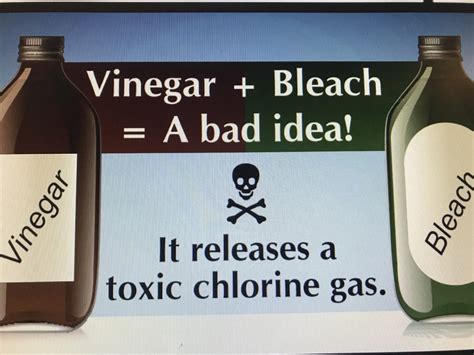 bleach and vinegar - Helpful Home