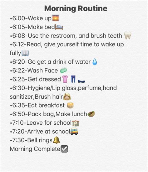 ☀️morning Routine☀️ School Morning Routine Morning Routine School