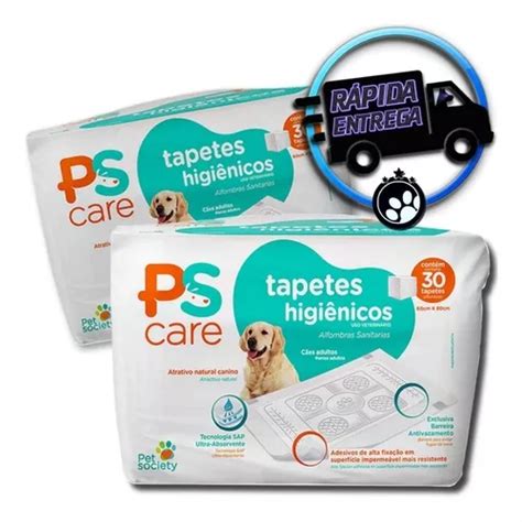 Tapete Higiênico Ps Care Pet Society 60 Unidades 80x60 Frete grátis