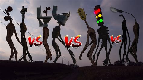 Team Siren Head Vs Team Toilet Head Vs Team Light Head Vs Team Traffic