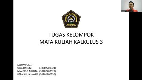 Tugas Kelompok Mata Kuliah Kalkulus 3 Youtube