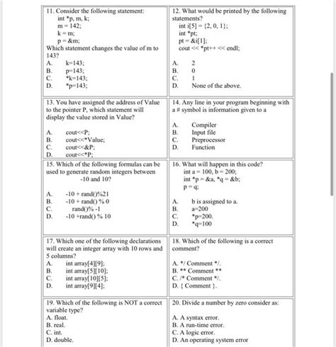 Solved Question 1 10 Points Choose The Correct Answer