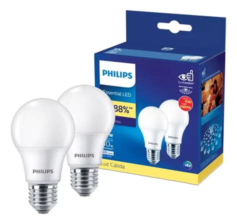 X Ampolleta Led Philips W E A Luz Calida Mercadolibre