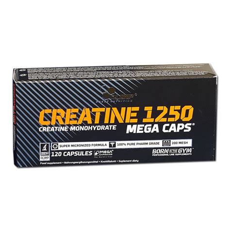 (6,49 Eur/ 100 G) Olimp Creatine Mega Caps 1250 120 Capsules Box Crea ...
