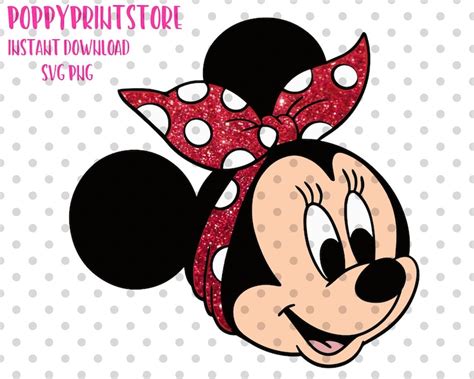 Minnie Mouse Layered Svg Png  Instant Download For 1f1