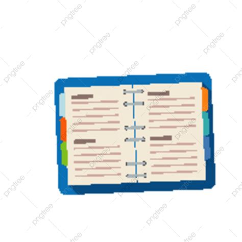 Gambar Kartun Elemen Vektor Buku Catatan Stasional Alat Tulis Buku Catatan Vektor Png Dan