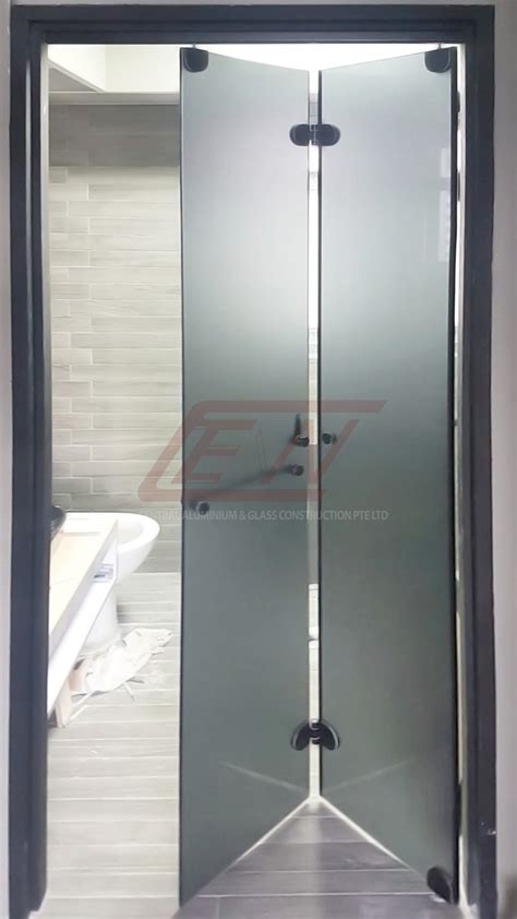 Tempered Frosted Glass Bifold Closet Door Dandk Organizer