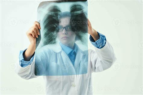 Medical Professional Radiologist X Ray Lung Diagnostics 23757197 Stock