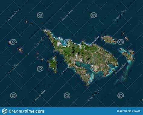 Culebra Puerto Rico High Res Satellite No Legend Stock Illustration