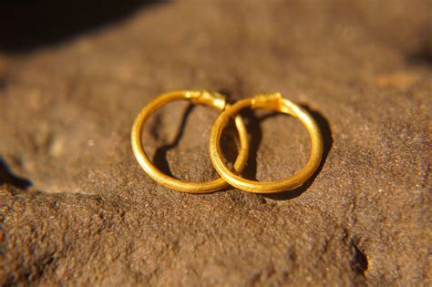 24k Gold Hoop Earringtiny Hoop Earring24k Gold Etsy