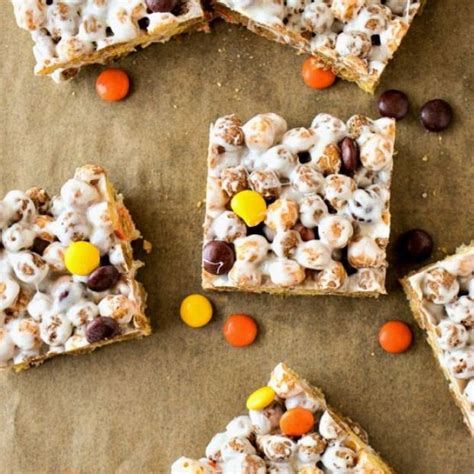 Reeses Crispy Cereal Bars Made Only With Reeses Puffs Cereal Reeses