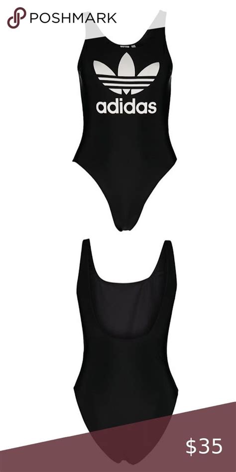 Adidas Trefoil Logo Scoop Neck Swimsuit New Scoop Neck Swimsuit