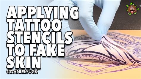 How To Apply Tattoo Stencils To Fake Skin