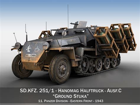 SD KFZ 251 1 Ausf C Stuka Zu Fuss 3D Model CGTrader