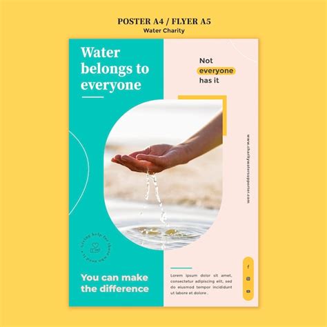 Free Psd Water Charity Poster Design Template