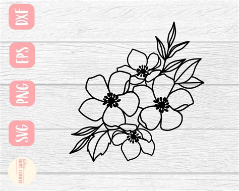 Craft Supplies And Tools Floral Svg 28 Vector Flowers Silhouette Flower