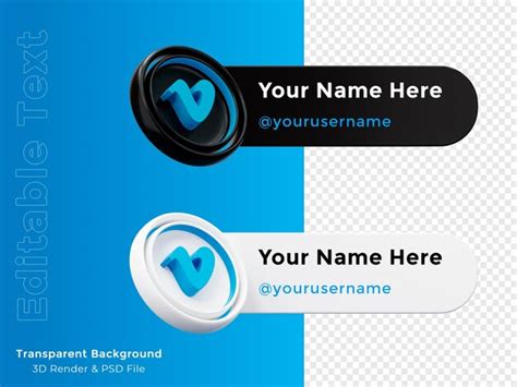 Premium Psd 3d Rendering Banner Icon Profile On Vimeo App Logo