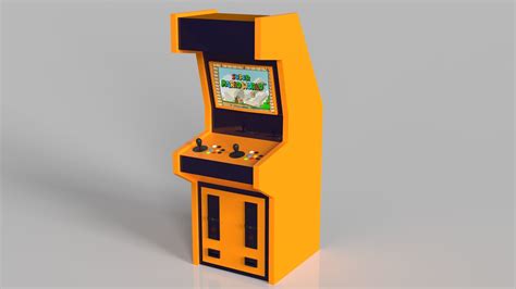 Arcade Machine Cabinet Free 3d Model Cgtrader