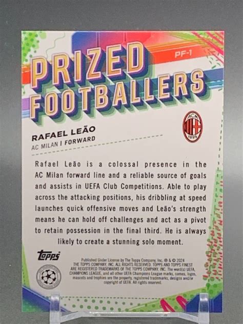 2023 24 Topps Finest UEFA Prized Footballers PF 1 RAFAEL LEAO AC Milan