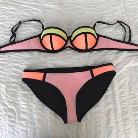 Triangl Swimwear Swim Triangl Poppy Pink Lemonade Bikini Set Poshmark