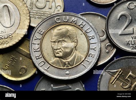 Coins Of Turkey Mustafa Kemal Ataturk Depicted In The Turkish Lira