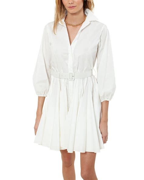 Buy Hale Bob Solid Belted Dress White At 74 Off Editorialist