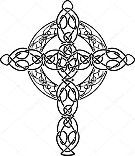 Knotted celtic cross stencil ⬇ Vector Image by © kristino0702 | Vector ...